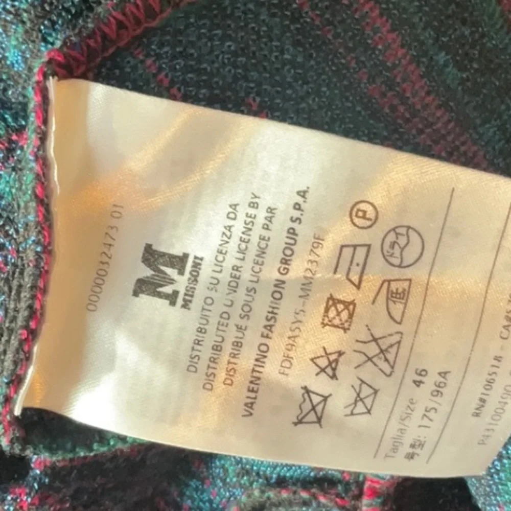 Missoni Blue and Black Patterned Short-Sleeve Fit-and-Flare Dress size 46 - Picture 12 of 12